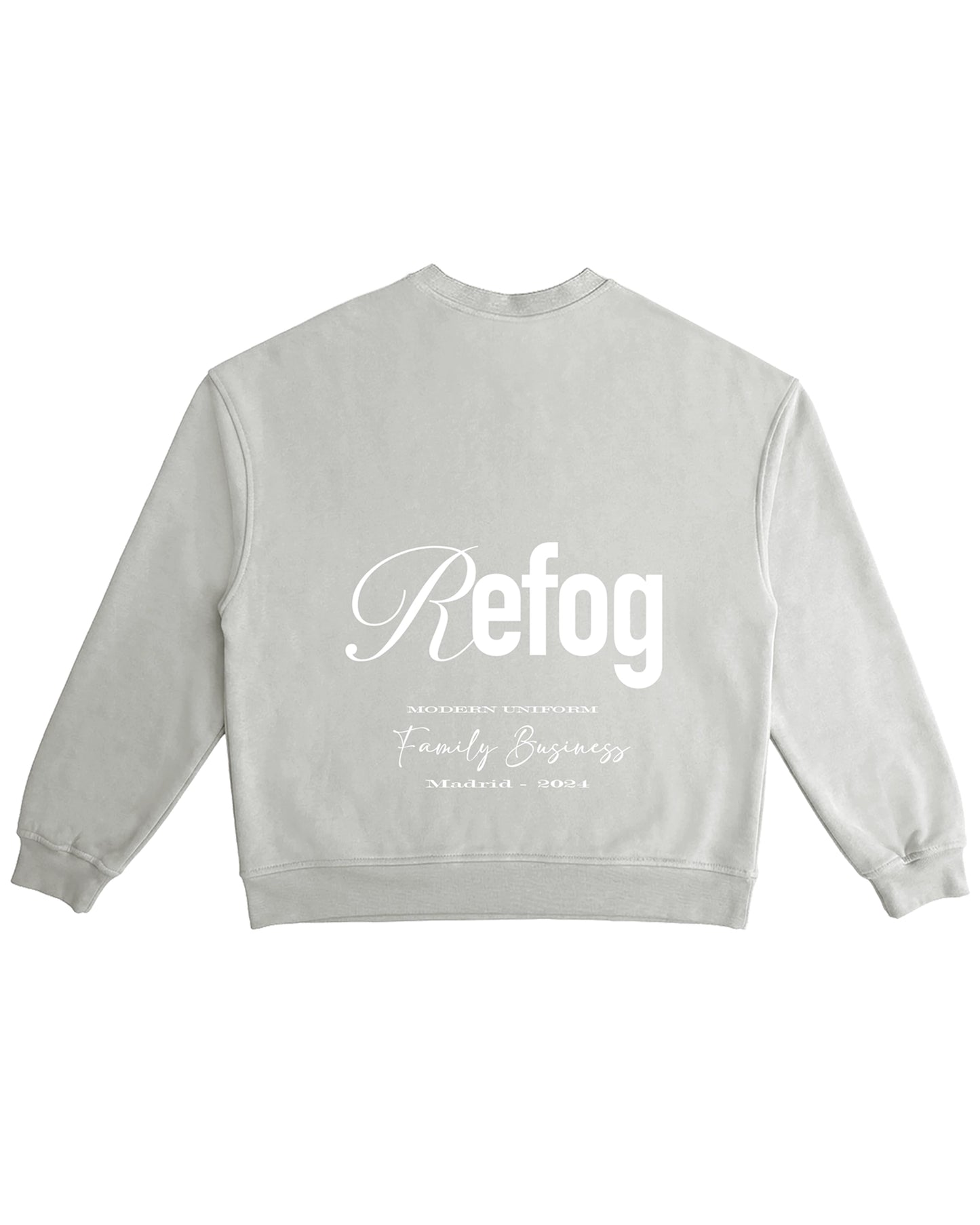Vista trasera de Core Crewneck Grey de Refog en color Grey.