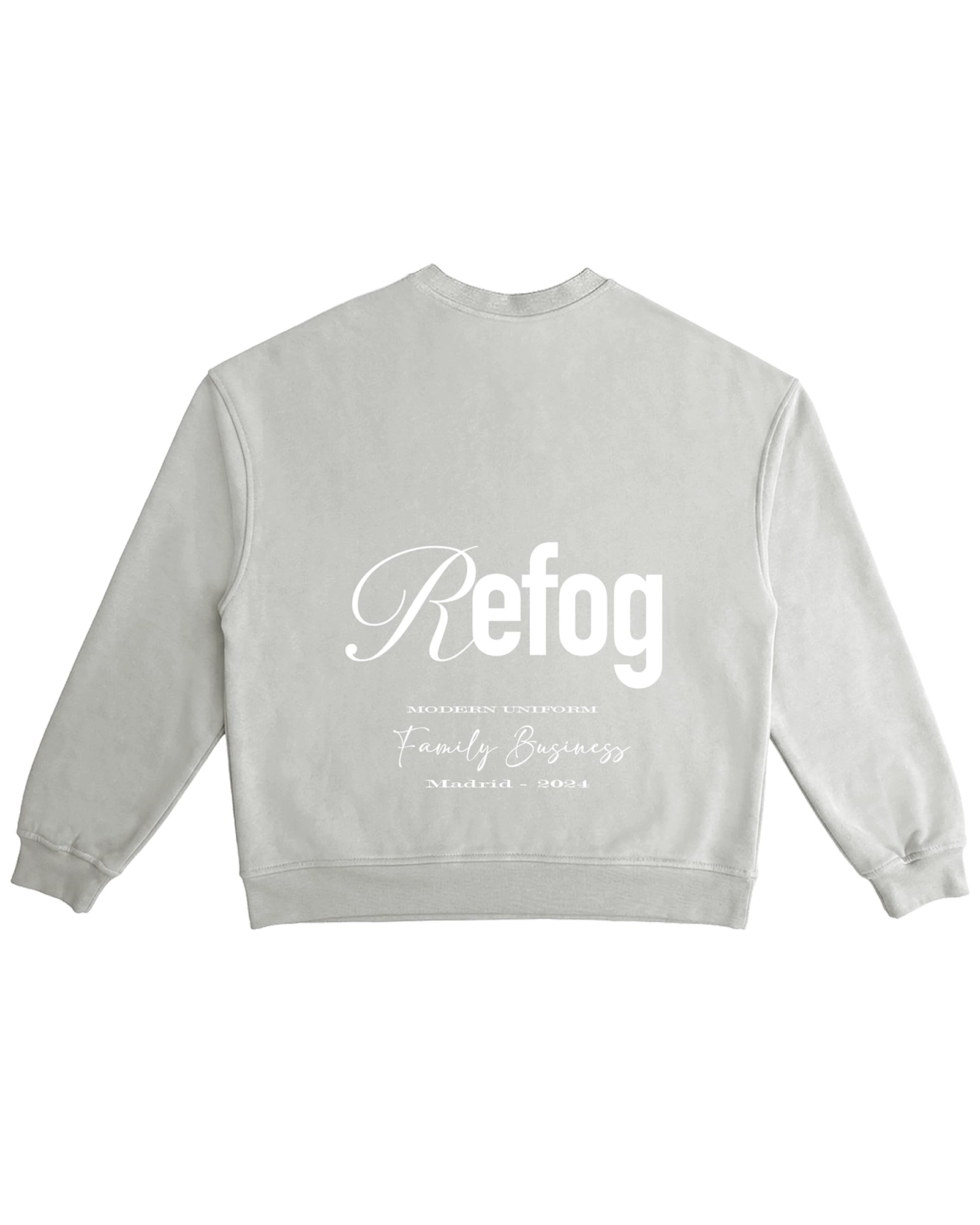 Vista trasera de Core Crewneck Grey de Refog en color Grey.